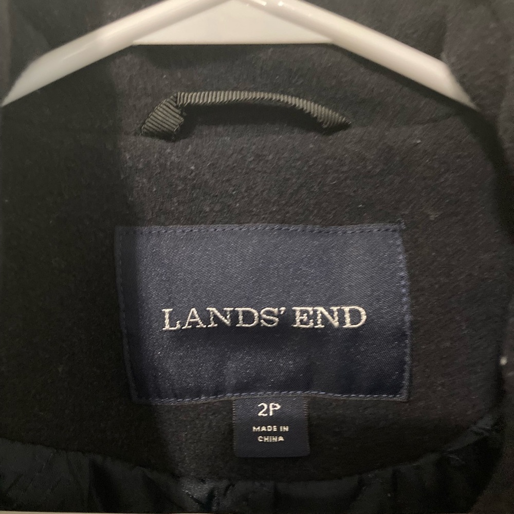 Lands' End Women's Black Peacoat - Picture 2 of 7